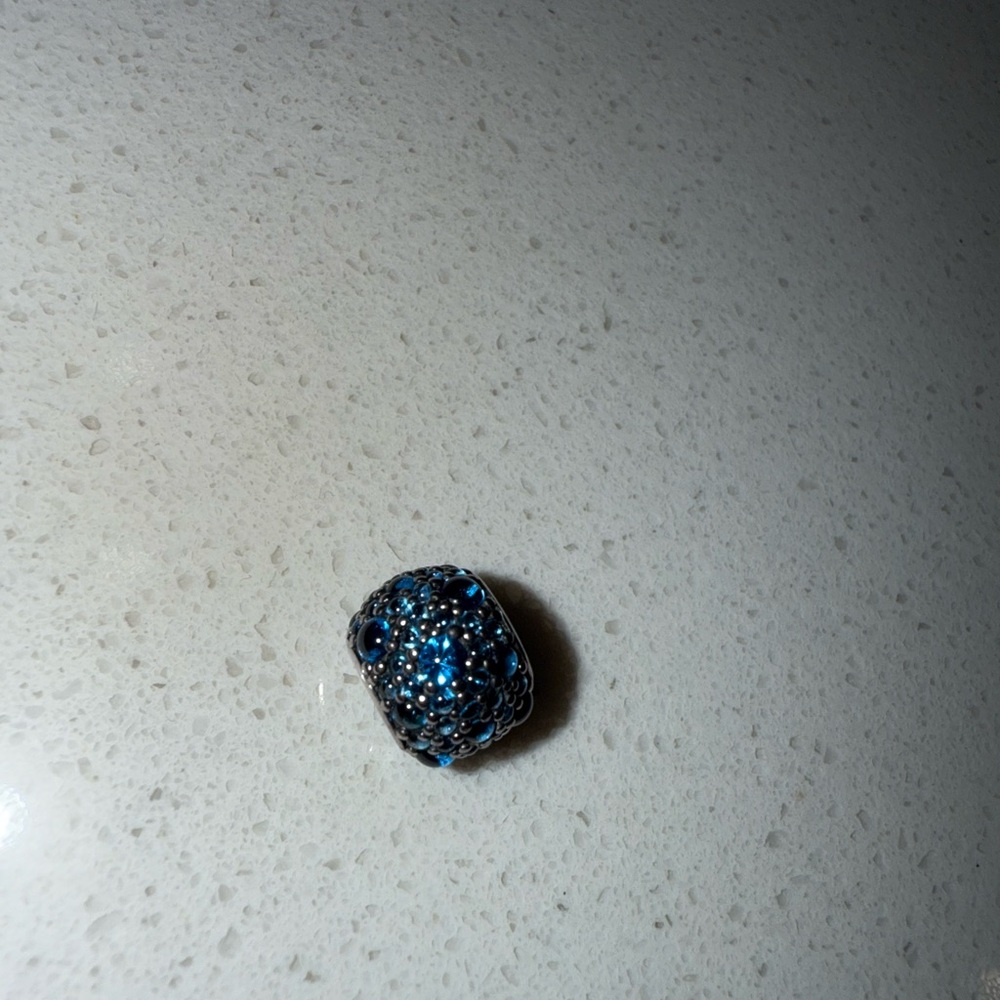 Blue and Silver Beaded Charm